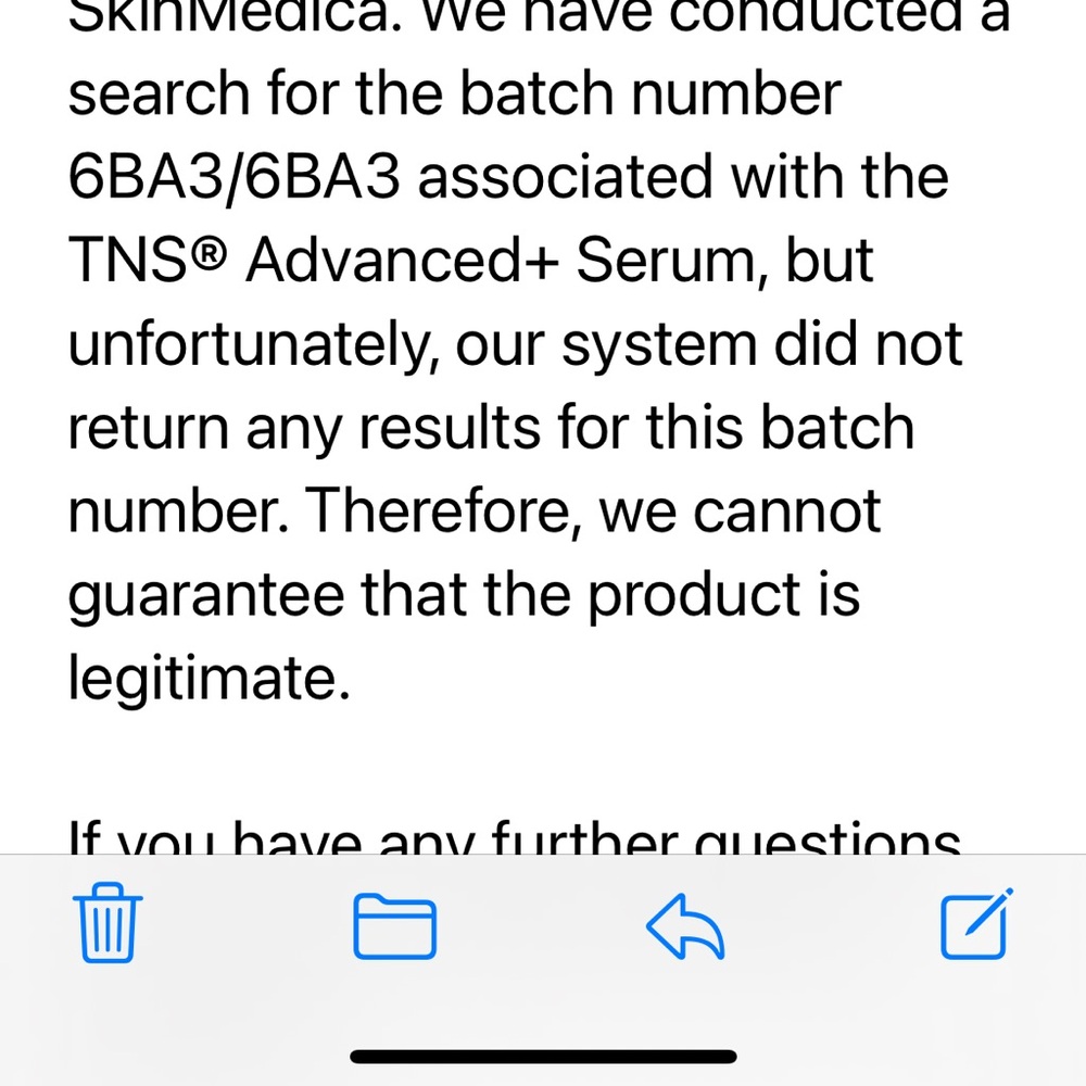 New Counterfeit Skinm batch code